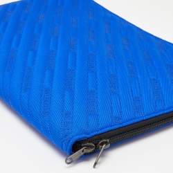 Balenciaga Blue Quilted Nylon Explorer Laptop Case