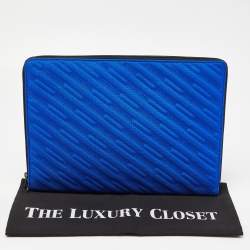Balenciaga Blue Quilted Nylon Explorer Laptop Case