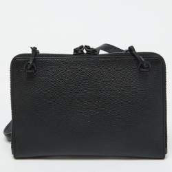 Pre Owned Balenciaga Black Leather Neo Classic Clutch