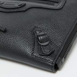 Pre Owned Balenciaga Black Leather Neo Classic Clutch