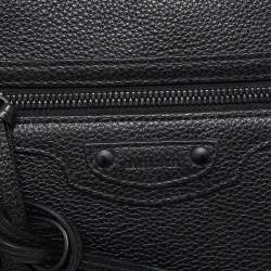 Pre Owned Balenciaga Black Leather Neo Classic Clutch