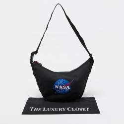 Balenciaga Black Fabric NASA Space Waist Bag