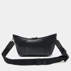 Balenciaga Black Leather Hourglass XL Belt Pack Bag