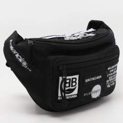 Balenciaga Black Nylon Explorer Belt Bag