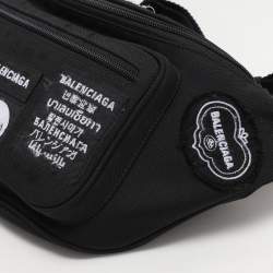Balenciaga Black Nylon Explorer Belt Bag
