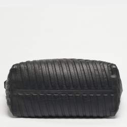 Pre Owned Balenciaga Car East West M Black Embossed Leather Tote