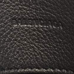 Pre Owned Balenciaga Car East West M Black Embossed Leather Tote