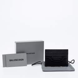 Pre Owned Balenciaga Black Leather Neo Classic Card Holder