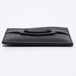 Pre Owned Balenciaga Black Leather Neo Classic Card Holder