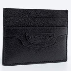 Pre Owned Balenciaga Black Leather Neo Classic Card Holder