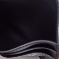Pre Owned Balenciaga Black Leather Logo Printed Card Holder 
