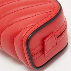 Pre Owned Balenciaga Red Car S Logo Asymmetric Clutch