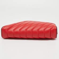 Pre Owned Balenciaga Red Car S Logo Asymmetric Clutch