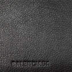 Balenciaga Black/Grey Leather Logo Bifold Wallet
