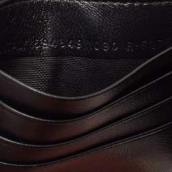 Balenciaga Black/Grey Leather Logo Bifold Wallet