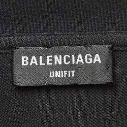 Balenciaga X Nasa Black Space Applique Cotton Polo T-Shirt XL