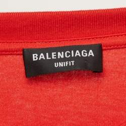 Balenciaga X PS5 Red Printed Cotton Boxy T-shirt L