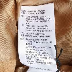 Pre Owned Balenciaga Brown Wool Belted Long Coat S