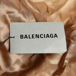 Pre Owned Balenciaga Brown Wool Belted Long Coat S
