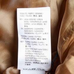 Pre Owned Balenciaga Brown Wool Belted Long Coat S