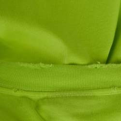 Pre Owned Balenciaga Florescent Yellow Logo Print Cotton Oversized Unisex T-Shirt M 