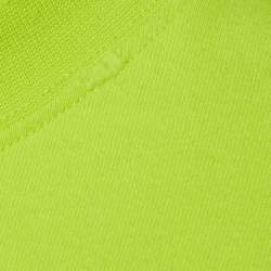 Pre Owned Balenciaga Florescent Yellow Logo Print Cotton Oversized Unisex T-Shirt M 