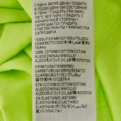 Pre Owned Balenciaga Florescent Yellow Logo Print Cotton Oversized Unisex T-Shirt M 