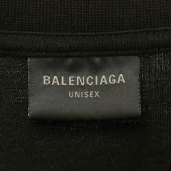 مملوكة مسبقًا Balenciaga Unisex Black Logo Print Cotton Oversized T-Shirt M