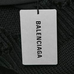 Pre Owned Balenciaga Unifit Black Rob Knit Political Campaign Destroyed Hoodie S