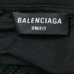 Pre Owned Balenciaga Unifit Black Rob Knit Political Campaign Destroyed Hoodie S