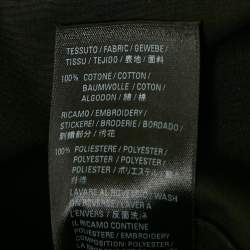 Balenciaga Black Logo Embroidery Poplin Button Front Oversized Shirt M
