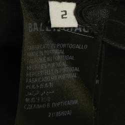 مملوكة مسبقًا Balenciaga Unisex Black Logo Print Jersey  Long Sleeve T-Shirt M