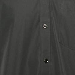 Pre Owned Balenciaga Black Cotton Long Sleeve Shirt M