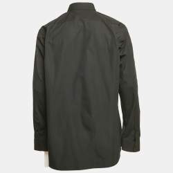 Pre Owned Balenciaga Black Cotton Long Sleeve Shirt M