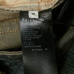 Balenciaga Unisex Blue Faded Raw Edge Shorts M