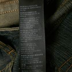 Balenciaga Unisex Blue Faded Raw Edge Shorts M