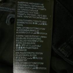 Pre Owned Balenciaga Unisex Black Denim Raw Edge Shorts M Waist 29"