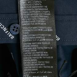 Pre Owned Balenciaga Navy Blue Logo All-Over Cotton Set S