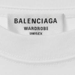 Pre Owned Balenciaga Unisex White Political Campaign Print Cotton T-Shirt XS