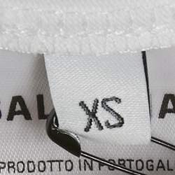 Pre Owned Balenciaga Unisex White Political Campaign Print Cotton T-Shirt XS