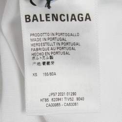 Pre Owned Balenciaga Unisex White Political Campaign Print Cotton T-Shirt XS