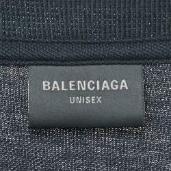 Pre Owned قميص بالنسياجا للرجال والنساء داكن أزرق لحملة سياسية بولو بيكيه مقاس وسط