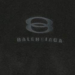 مملوكة مسبقًا Balenciaga Unisex Black Unity Embroidered Faux Fleece Sweatshirt XXS