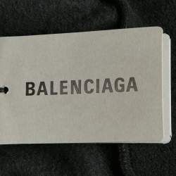 مملوكة مسبقًا Balenciaga Unisex Black Unity Embroidered Faux Fleece Sweatshirt XXS