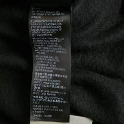 مملوكة مسبقًا Balenciaga Unisex Black Unity Embroidered Faux Fleece Sweatshirt XXS