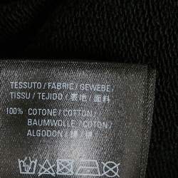 Pre Owned هودي بالنسياغا قطن مطبوع عليه شعار أسود كبير جدًا<|disc_score|>1