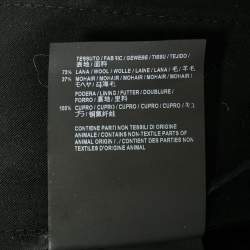 مملوكة مسبقًا بنطال بقصة عادية خليط صوف باللون الأسود بالنسياغا مقاس كبير