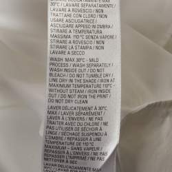 Pre Owned قميص بالنسياغا أبيض مطبوع بالشعار قطن واسع مقاس متوسط