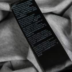 مملوكة مسبقًا تي شيرت بالنسياغا قطن رصاصي مطرز بالشعار بنمط واسع مقاس صغير - سمول