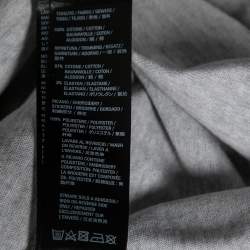 مملوكة مسبقًا تي شيرت بالنسياغا قطن رصاصي مطرز بالشعار بنمط واسع مقاس صغير - سمول